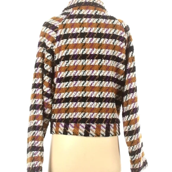 Scotch & Soda Wool Houndstooth Plaid Coat Cute Fall Jacket